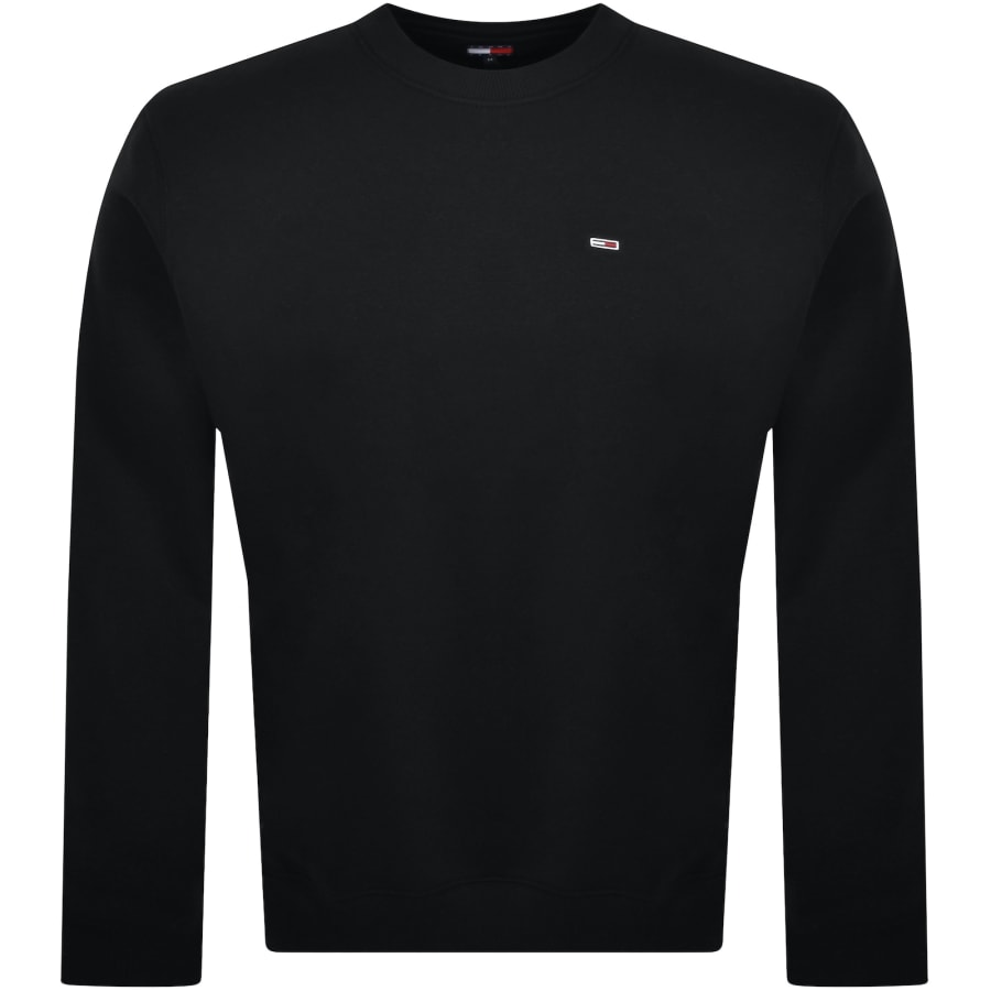 Tommy Jeans Flag Logo Sweatshirt Black Mainline Menswear